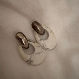 Vintage ceramic Marble Drop Earrings